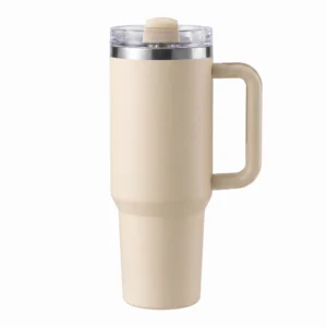 40OZ large capacity stainless steel insulated tumbler with straw bra free