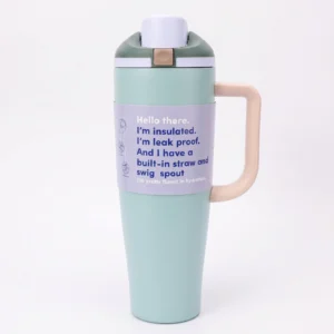40OZ large capacity stainless steel insulated water bottle with straw bpa free leak proof