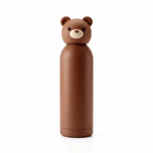 Wholesale Cute Bear Shaped Kids Water Bottle Insulated Stainless Steel School Flask for Children