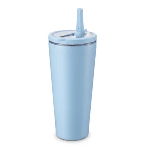 24OZ double walls stainless steel insulated water bottle with straw customized