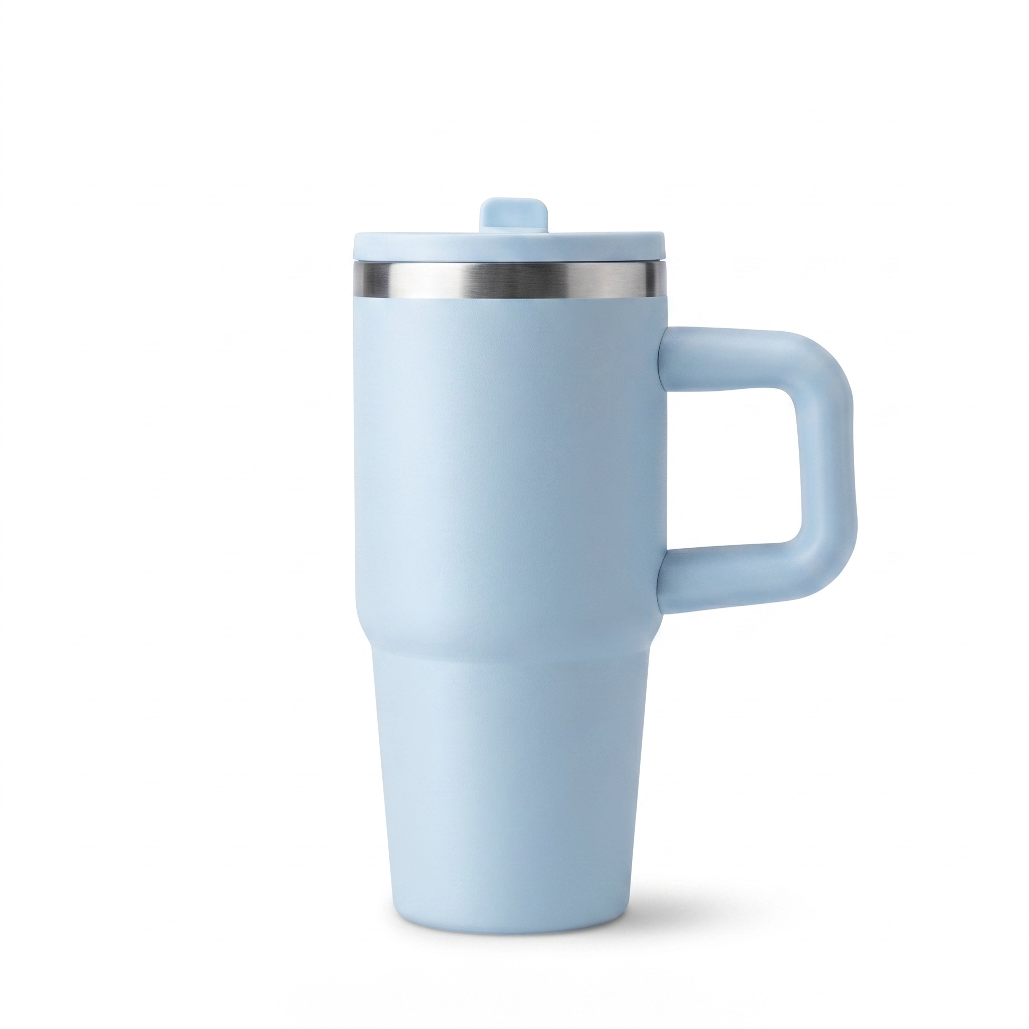 14OZ double walls stainless steel insulated tumbler with straw and handle customized
