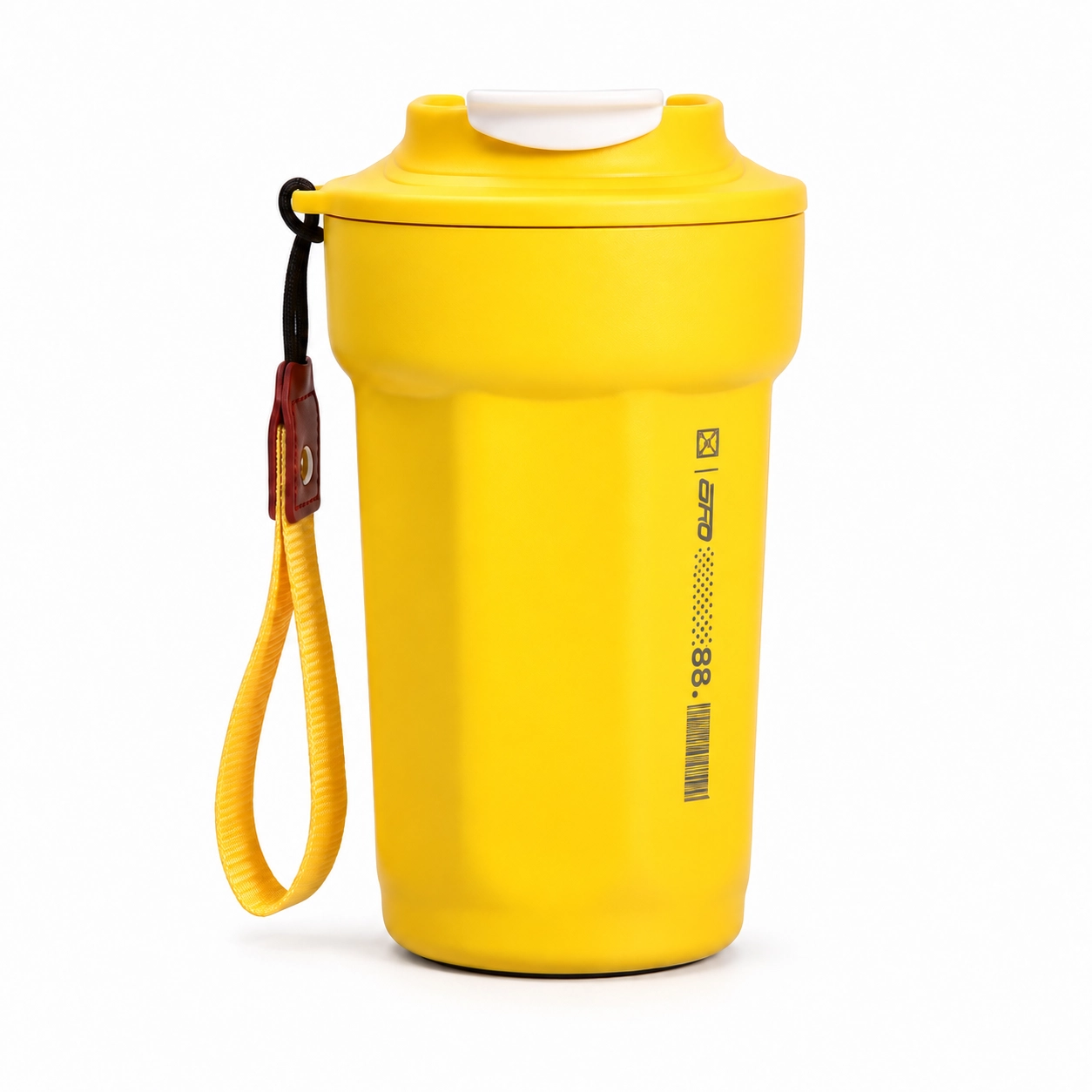 480ml Double-Wall Stainless Steel Portable Cup with Wrist Strap